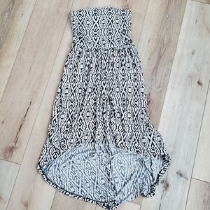 Papaya High Low Strapless Dress